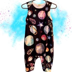 Galaxy print romper
